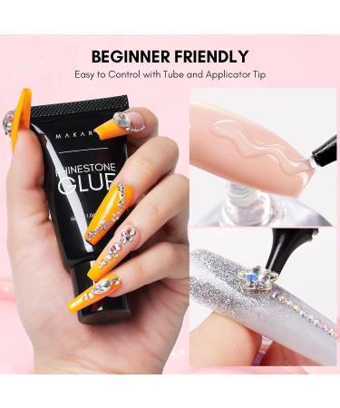 Makartt Rhinestone Glue Gel - 30ml UV Nail Art Adhesive (2 Pack) for Charms & Gems - Buy Online on GoSupps.com