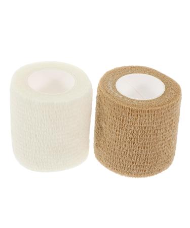 Healeved 12 Rolls Bandages Athletic Tape Adhesive wrap Tape Knee wrap self Sticking wrap bandaging Supplies Foot Wraps for Pain Leg wrap Sports Bag Non-Woven Fabric Manicure