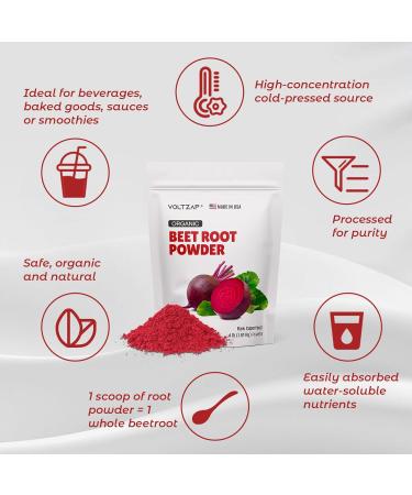 Beet Root Powder - Natural Superfood for Heart Health | Non-GMO Vegan Plant-Based Supplement - Buy Online on GoSupps.com