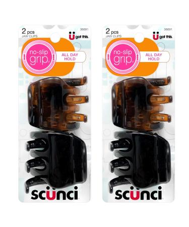 Scunci No-Slip Grip Chunky Jaw Clips All-Day Hold 2-Pieces per Pack (2-Pack) 2 Count (Pack of 2) - Buy Online on GoSupps.com