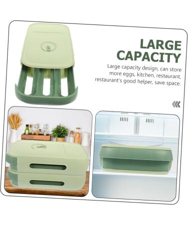 OSALADI Egg Storage Box Plastic Pallets Fridge Egg Holder Refrigerator Egg Storage Container Camping Shelf Green 34x22x7.8cm - Buy Online on GoSupps.com