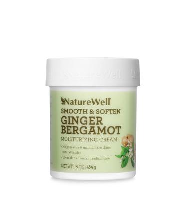 NATURE WELL Smooth & Soften Ginger Bergamot Moisturizing Cream For Face & Body  Infused With Natural Oils & Extracts  Restores Skin Moisture Barrier  16 Oz.