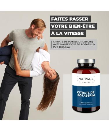 Potassium - Potassium Citrate - High Dose - 2880mg - Element Pure Potassium +1000mg - Muscle - Potassium Citrate - 180 Tablets - Nutralie - Buy Online on GoSupps.com