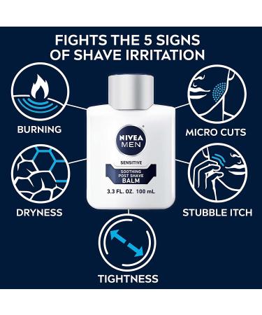 Nivea Soothing Post Shave Balm for Men - Sensitive Skin, 3.3 fl oz - Buy Online on GoSupps.com