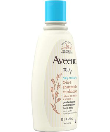 Aveeno Baby Daily Moisture 2-in-1 Shampoo & Conditioner 12 fl oz - Gentle Hair Care for Infants - Buy Online on GoSupps.com