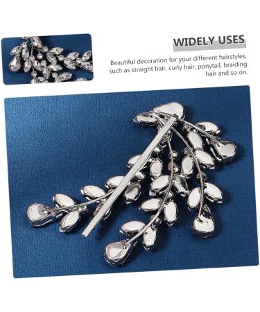 FRCOLOR Rhinestone Hair Clip Diamond Hair Clips Girl Hair Clips Hair Barrettes for Women Leaf Wedding Hairpin Rhinestone Hair Barrette Hair Accessories Miss Hair up Zinc Alloy - Buy Online on GoSupps.com