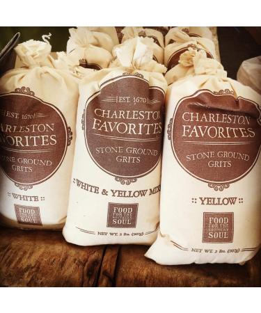 Charleston Favorites White Stone Ground Grits - 2 lbs | Authentic Southern Flavor - Buy Online on GoSupps.com