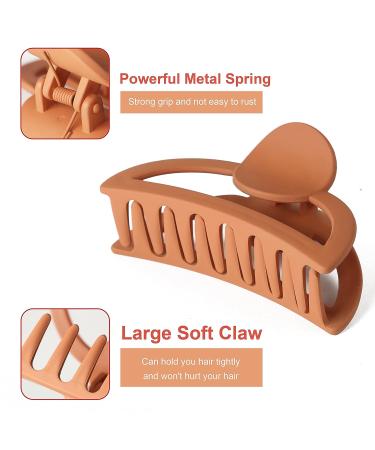 8-Piece Medium Large Claw Clip Set for Big and Thick Hair - Matte Square Hair Clips for Girls and Ladies - Buy Online on GoSupps.com