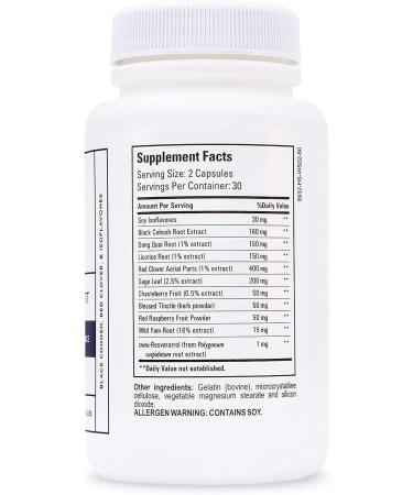 Elon Menopause Supplement for Women - Relief for Hot Flashes, Mood Swings, and Sleep Problems - Non-GMO Estrogen Support - With Black Cohosh & Dong Quai - 60 Capsules - Buy Online on GoSupps.com