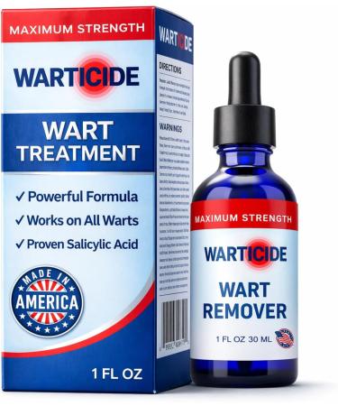 WARTICIDE Fast-Acting Wart Remover - Plantar and Genital Wart Treatment Attacks Warts On Contact Easy Application (1 Fluid Ounce) 1 Fl Oz (Pack of 1) - Buy Online on GoSupps.com