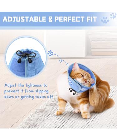 Supet Cat Cone Collar - Soft Adjustable Recovery Collar for Cats - Blue - Small (Neck 5.5-9.5) - Buy Online on GoSupps.com