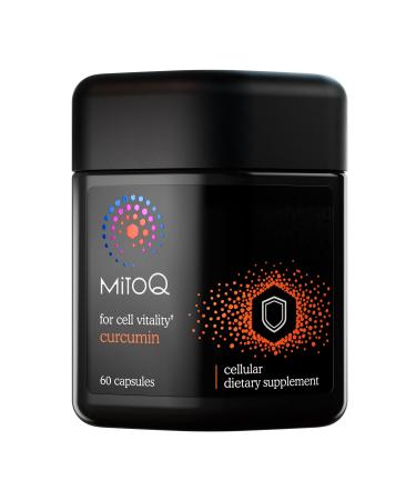 MitoQ +Curcumin 60 Capsules CoQ10 Antioxidant Supplement w/Super Bioavailable Longvida Curcumin Turmeric - Supports Immunity Digestive Health and Key Organ Health