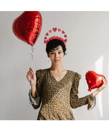 Lurrose Red Love Heart Headband - Sequin Valentine s Day Hair Accessories | Glitter Heart Headdress for Parties & Weddings - Buy Online on GoSupps.com