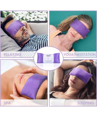Suzzipad Lavender Eye Pillow Pack of 2 - Meditation & Stress Relief | Weighted Eye Mask for Headache Relief | Hot/Cold Compress with Aromatherapy - Purple - Buy Online on GoSupps.com