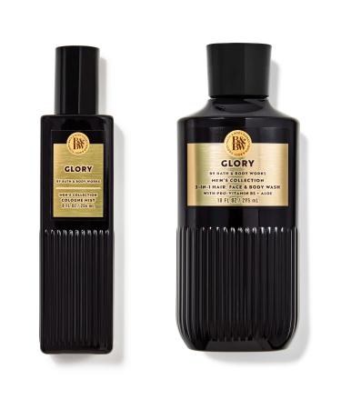 Glory Cologne Mist (8 fl oz / 236 mL) and Body Wash (10 fl oz / 295 mL) by Bath + Body Works - Men's Collection Gift Set