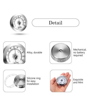2 Pieces Hygrometer Analog Hygrometer Mechanical Round Hygrometer Humidity Gauge for Cabinet Cans  2 Inch (Silver  Gold) - Buy Online on GoSupps.com