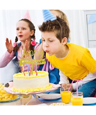 AOOTUERL 10 PCS Happy Birthday Cake Toppers Gold Cake Decoration Happy Birthday Cake Decoration Birthday cake Decoration Party Supplies - Buy Online on GoSupps.com
