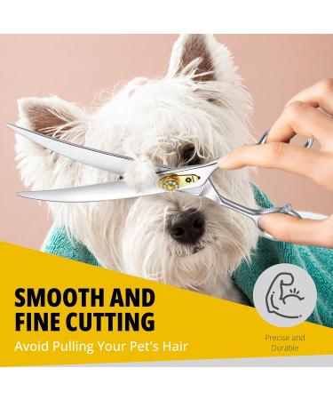 Dream REACH 8 Ergonomic Dog Fur Scissors - 440C Stainless Steel & Adjustable Screw - Professional Pet Grooming Tool for Dogs & Cats - Buy Online on GoSupps.com