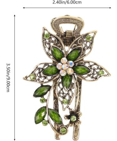 Frcolor Vintage Jewelry Crystal Hair Clips Hairpins- For Hair Clip Beauty Tools(Green) - Buy Online on GoSupps.com