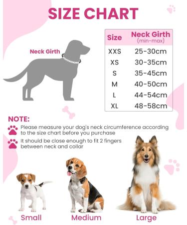 Buy PETTOM Adjustable Nylon Dog Collar - Breathable & Reflective XS Pink for Small Dogs - Buy Online on GoSupps.com