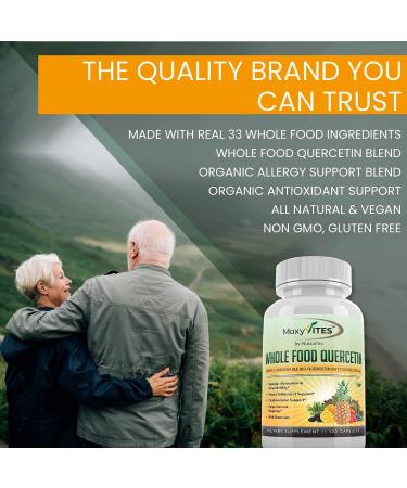 Organic Quercetin 500mg with Bromelain Supplement | Bioactive Phytosome Complex for Healthy Inflammatory Response & Antioxidant Support | 120 Capsules - Buy Online on GoSupps.com
