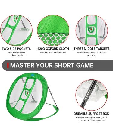 Golf Chipping Net with Hitting Mat - Indoor/Outdoor Golf Practice Set with Practice Balls and Accessories - Perfect for Men, Women, and Kids - Buy Online on GoSupps.com