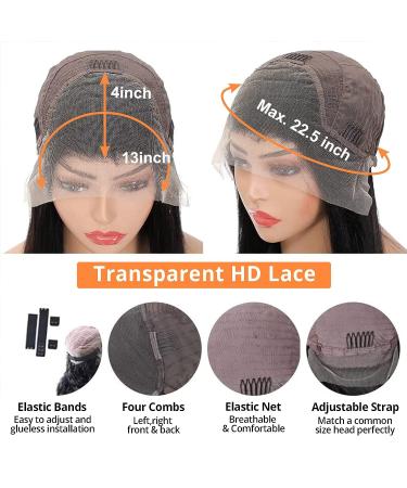Eyefanniy 13X4 Body Wave Human Hair Lace Front Wig 18 Inch - Pre Plucked with Baby Hair, 180% Density for Black Women | HD Transparent Lace Frontal - Buy Online on GoSupps.com