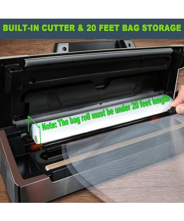 Potane Precision Vacuum Sealer Machine Pro with Built-in Cutter and Bag Storage | Auto&Manual Options | 2 Food Modes | Includes 2 Bag Rolls | Compact Design - Buy Online on GoSupps.com