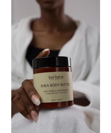 Toriara Naturals Shea Body Butter 100% Pure and Unscented Treats Burns Insect Bites Eczema Psoriasis- Repair Restore and Nourish 250g - Buy Online on GoSupps.com