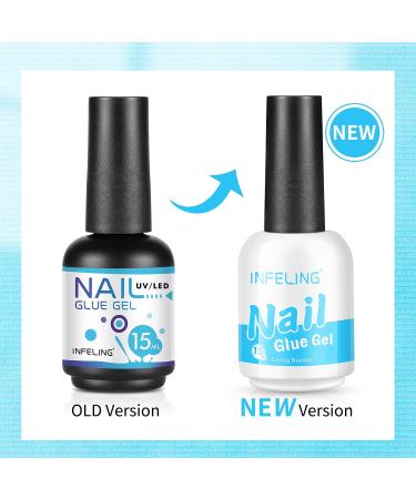 INFELING Nail Tips and Glue Gel Kit - 4 in 1 Gel Nail Set with 500 Clear Square Nails, Acrylic Nail Clippers, Portable Lamp, and Files - DIY Nail Art Supplies - Buy Online on GoSupps.com