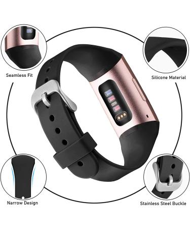 3 packOsber Slim Bands Compatible for Fitbit Charge 4/Charge 3/Charge 3 SE  Soft Silicone Replacement Wristbands for Women Men  Small (Black/Pinegreen/Bluegray) Small(5.5"-7.1"wrist) Black/Pinegreen/Bluegray - Buy Online on GoSupps.com