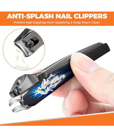 DRMODE Heavy Duty Toenail Clippers for Seniors | Wide Opening 360 Rotary Anti-Splash Clippers for Thick & Ingrown Nails | Best Toenail Care Tool for Men & Women - Buy Online on GoSupps.com