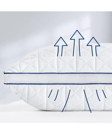 Bedstory 40x80 Pillow Set - 2x950g Microfiber Washable & Breathable Ideal for Allergy Sufferers & Side Sleepers - Buy Online on GoSupps.com