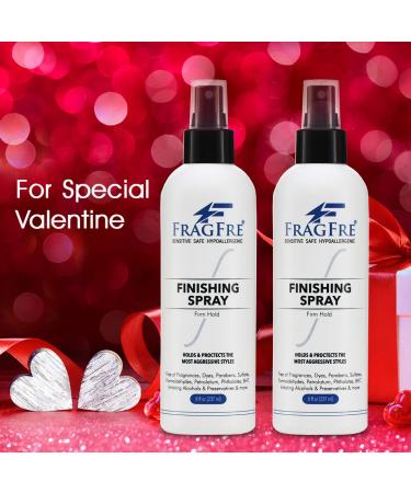 Hair Finishing Spray Firm Hold 8 oz (2-Pack Gift Set) - Hair Spray for Sensitive Skin - Fragrance Free Hypoallergenic Parabens Free - Holds and Protects Without Irritations - Vegan 8 Fl Oz (Pack of 2) - Buy Online on GoSupps.com