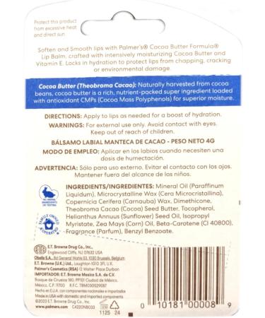 Buy Palmer's Cocoa Butter Formula Moisturizing Lip Balm 0.15 oz - Hydrating Lip Care for Soft Smooth Lips - International Shipping Available - Buy Online on GoSupps.com