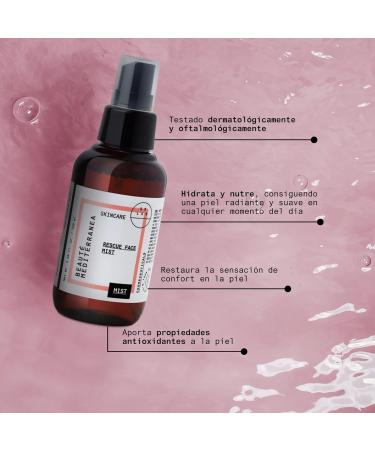 Beaute Mediterranea Face Mist 100ml - Hydrating Spray for Nourishing Hydration - All-Natural Ingredients - Kale and Rose Water components - Refreshing and Moisturizing Skincare - Buy Online on GoSupps.com