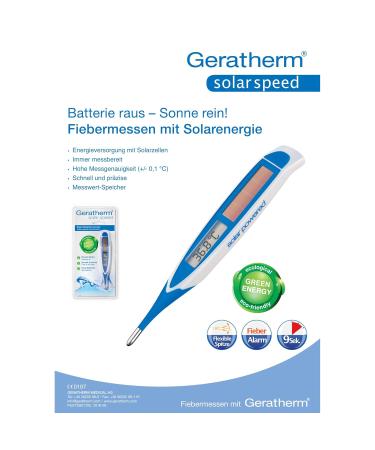 Geratherm Solar Speed Digital Thermometer for Baby & Children - Flexible Lace Fever Thermometer for Fast Accurate Readings - Buy Online on GoSupps.com