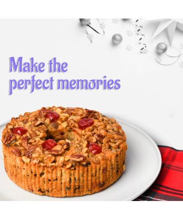 2lb Gourmet Fruit Cake Mix with Candied Fruit in Festive Tin | British Food & English Holiday Cakes | Moist Fruitcake for Christmas Gifts by Crave Island - Buy Online on GoSupps.com