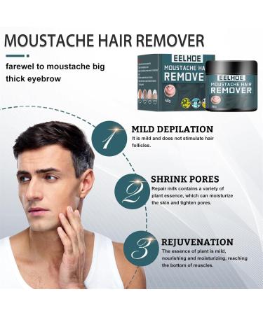 Men's Beard Removal Cream 50g Mild Beard Hair Removal Cream Prevent Hair Growth Painless Natural Hair Removal Cream Does Not Hurt The Skin Facial Beard Armpit Leg Hair Chest Hair - Buy Online on GoSupps.com
