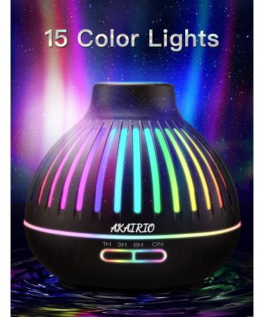 Aromatherapy Diffuser Set with Essential Oils - Ultrasonic Office & Bedroom Humidifier with Ambient Light and Auto Shut-Off (Black) - Buy Online on GoSupps.com