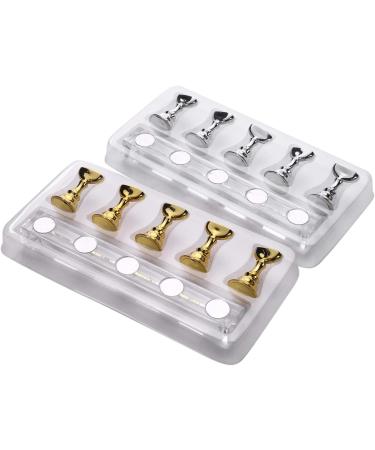 Jiklophg 2 Sets Acrylic Nail Display Stand Nail Tip Practic Holder Magnetic Nail Art Stand DIY Nail Art Stand - Buy Online on GoSupps.com