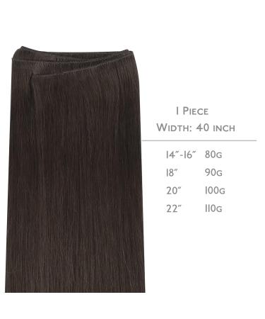 Buy 40cm Real Hair Extensions | 80g Dark Brown Remy Weft Sew-In Tresses for a Natural Look - Buy Online on GoSupps.com
