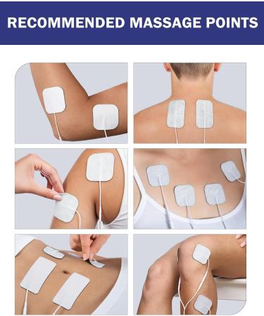 TENS Unit Replacement Pads - Nursal Reusable Self-Adhesive Electrodes (20 Pack) - Latex Free Compatible with TENS 7000 AUVON Etekcity Nicwell Care - Buy Online on GoSupps.com