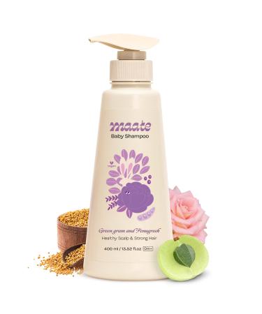 MAATE Baby Shampoo (400 ml) | Deep Cleanses Nourishes Scalp & Hair | With Ayurvedic Herbs like Shikakai & Amla | Baby Shampoo For Kids 0-12 Years | Baby Hair Shampoo | Tear Free & Chemical Free 13.5 Fl Oz (Pack of 1)