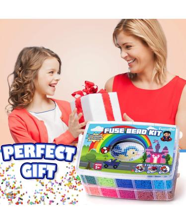 FUNZBO Fuse Beads Kit - 23000 5mm Beads Set for Bracelet Making - 106 Patterns - Perler Beads Crafts for Kids 4-8 - Gifts for 7 Year Old Girls (X-Large) - Buy Online on GoSupps.com