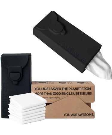 LastTissue Tissue Box - Environmentally friendly reusable organic cotton tissues (black) - Buy Online on GoSupps.com