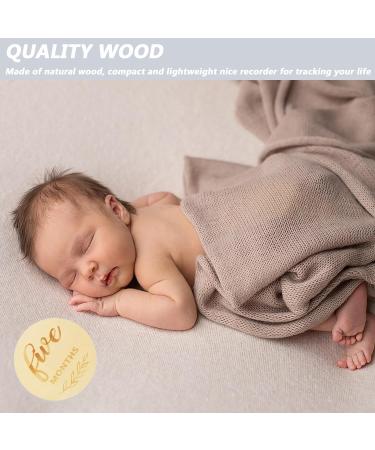 NPQ 12 Pcs Baby Monthly Milestone Cards - Wooden Baby Announcement Signs for New Parents | Baby First Year Growth Photo Props - Newborn Photography Gift Set - Buy Online on GoSupps.com