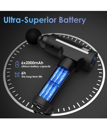 MKHS Muscle Massage Pistol Gun - 30 Speeds 3200 RPM 6 Heads for Deep Tissue Relief | International Shipping - Buy Online on GoSupps.com