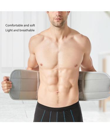 XL Gray Elastic Back Bandage - Adjustable & Breathable Lumbar Support for Lower Back Pain Relief | Ideal for Sports & Daily Use - International Shipping Available - Buy Online on GoSupps.com