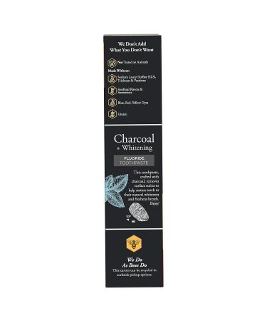 Burt's Bees Toothpaste Natural Flavor Charcoal with Fluoride Toothpaste Mountain Mint 3 x 4.7oz - Buy Online on GoSupps.com